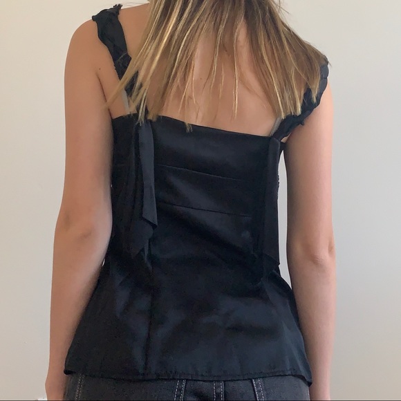 nanette lepore black silk tank - Picture 5 of 6